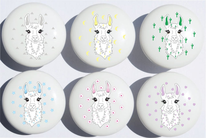Llama Ceramic Drawer Pulls