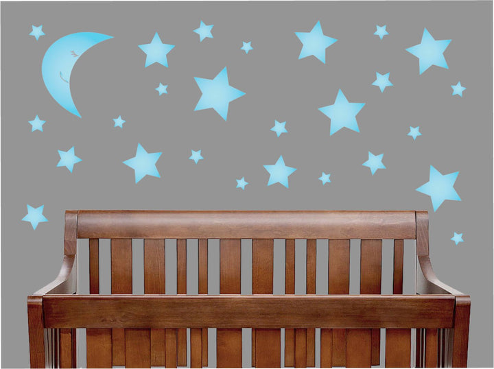Moon and Star Wall Decals