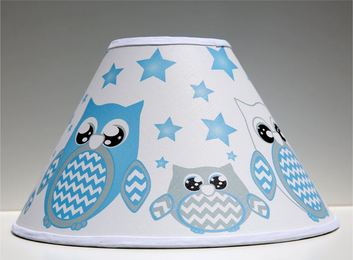 Blue Owl Lamp Shade | Children's Woodland Nursery Decor