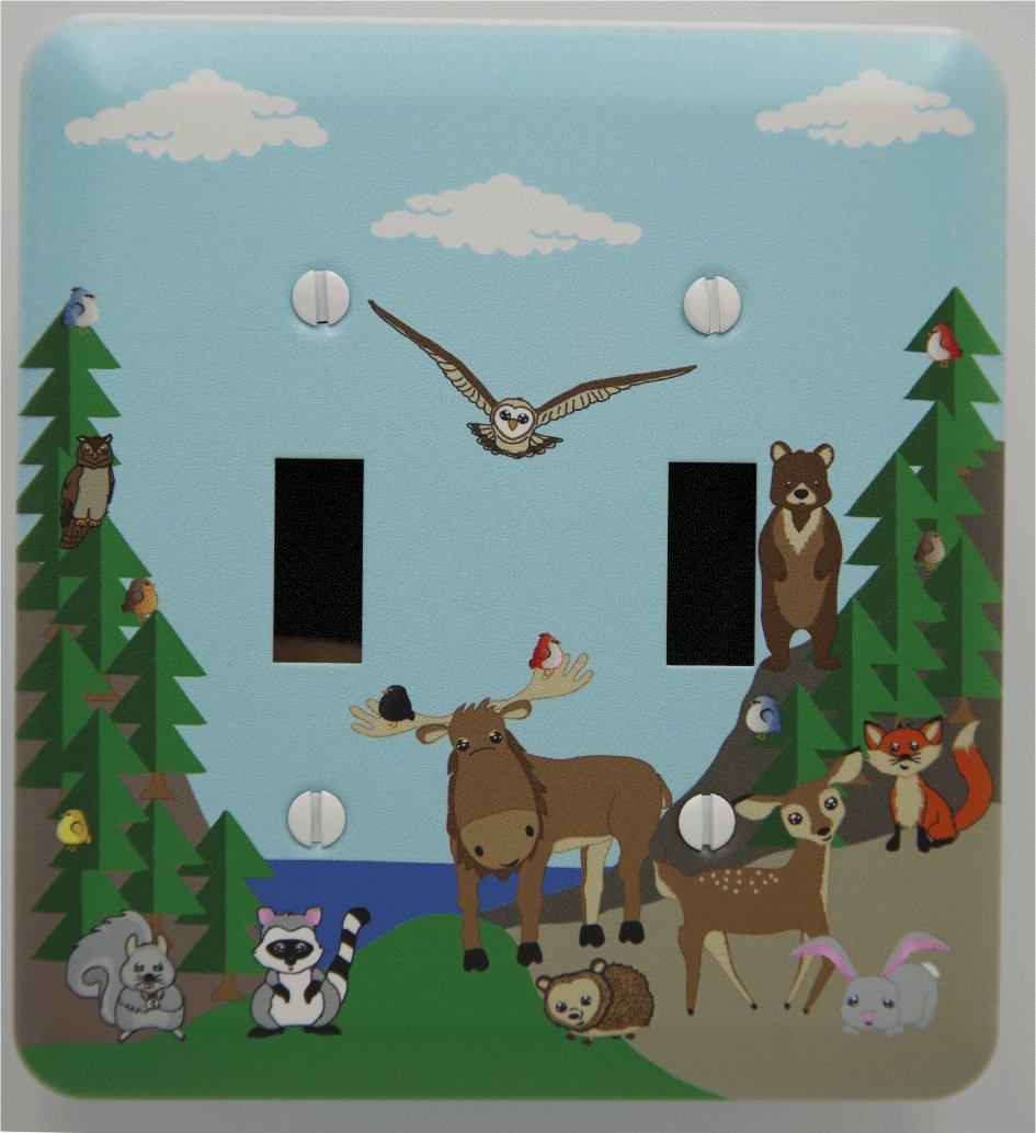 Woodland Animal Light Switch Cover Plates
