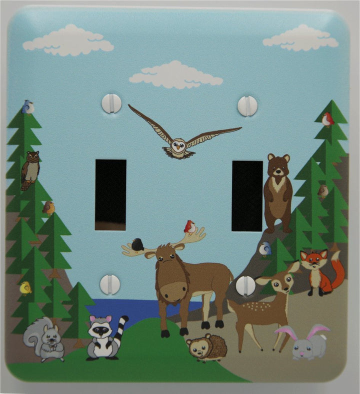Woodland Animal Light Switch Cover Plates