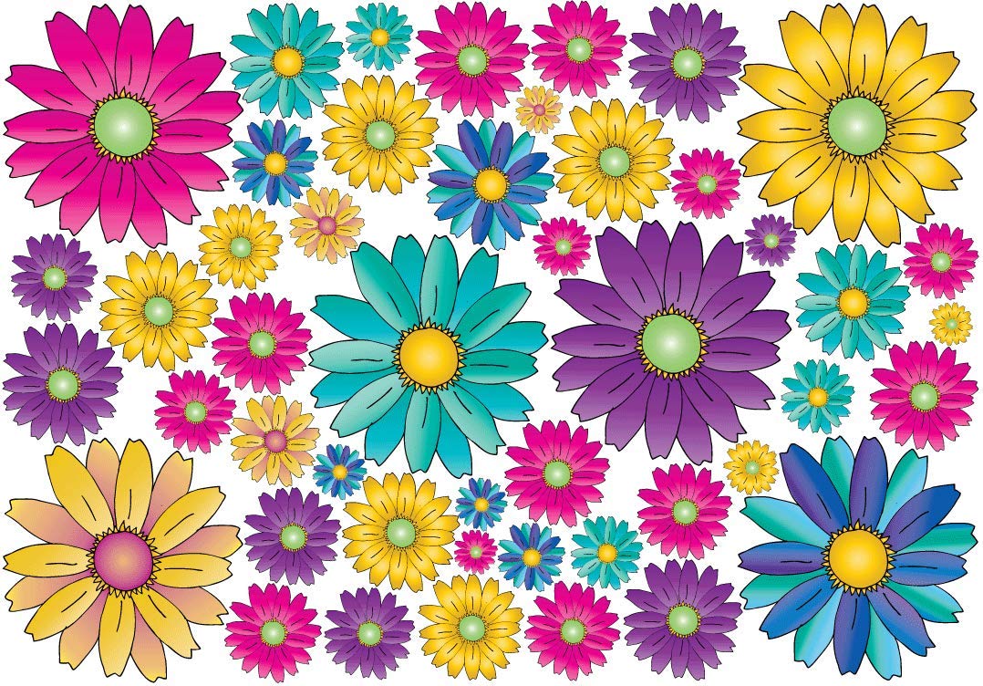 46 Gerber Daisy Flower Wall Decals Stickers/Gerbera Flower Wall Decor