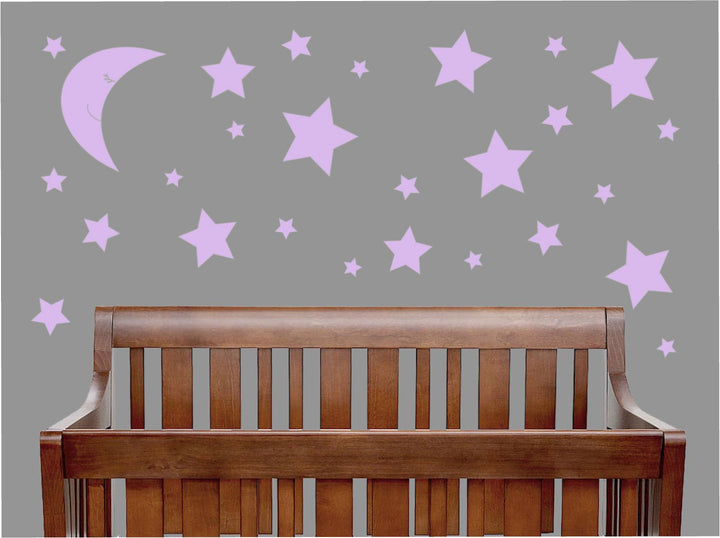 Moon and Star Wall Decals