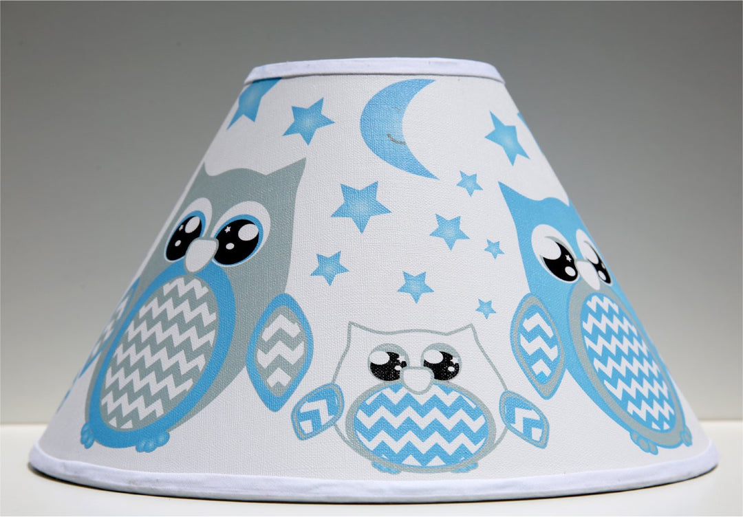 Blue Owl Lamp Shade | Children's Woodland Nursery Decor