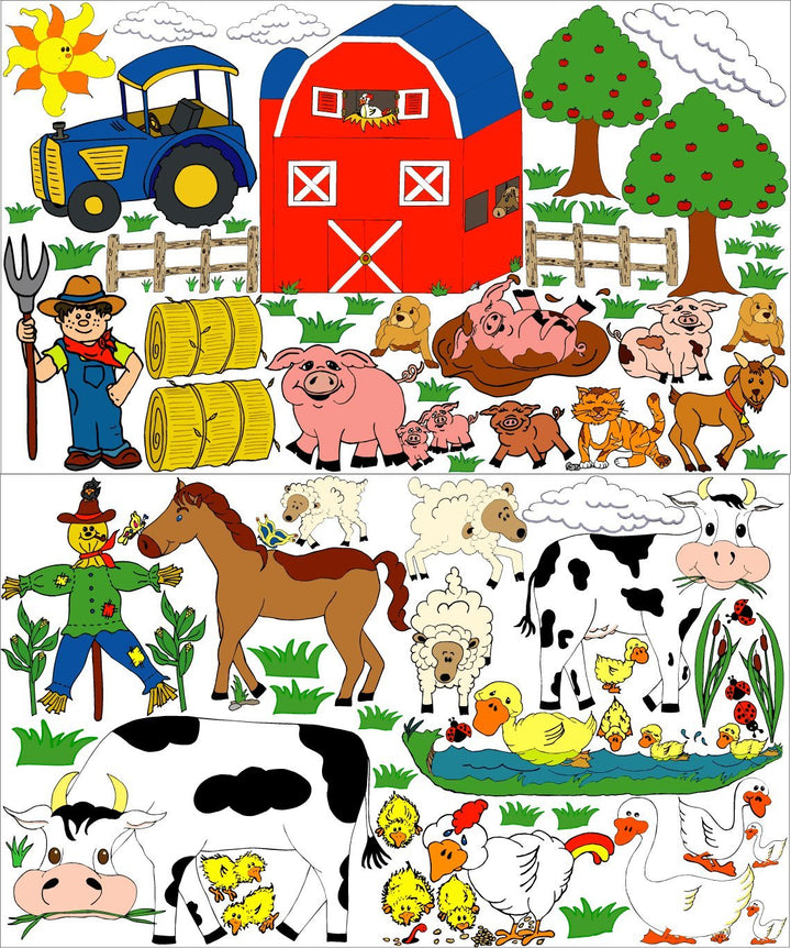 Giant Farm Animal Mural Wall Decals