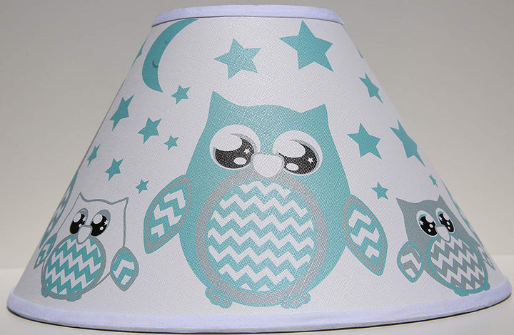 Seafoam Green Owl Lamp Shade | Woodland Nursery Decor
