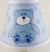 Blue Teddy Bear Night Light With Stars and Moon / Teddy Bear Nursery Decor