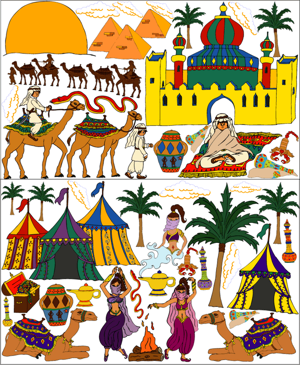 Arabian Nights Wall Decals Sticker Mural Decor