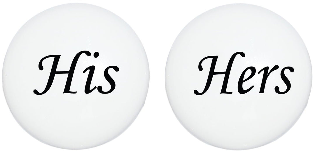 His and Hers Ceramic Drawer Knob Pulls - prestochangodecor