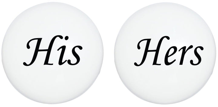 His and Hers Ceramic Drawer Knob Pulls - prestochangodecor