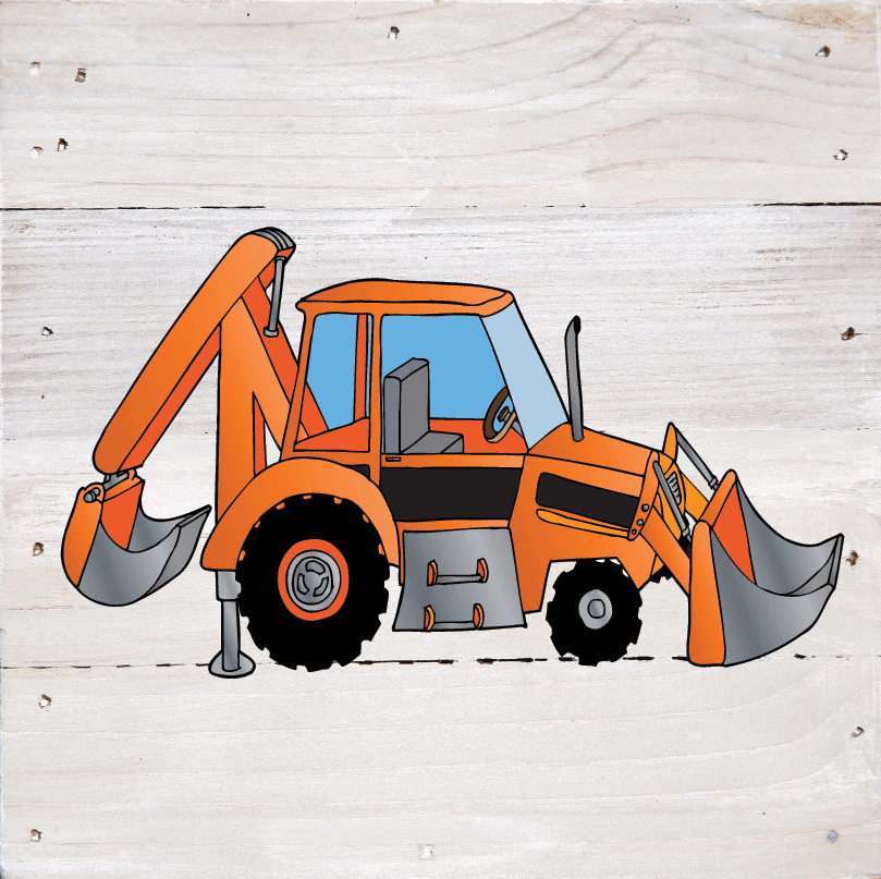 Construction Trucks Art Print Wall Hanging
