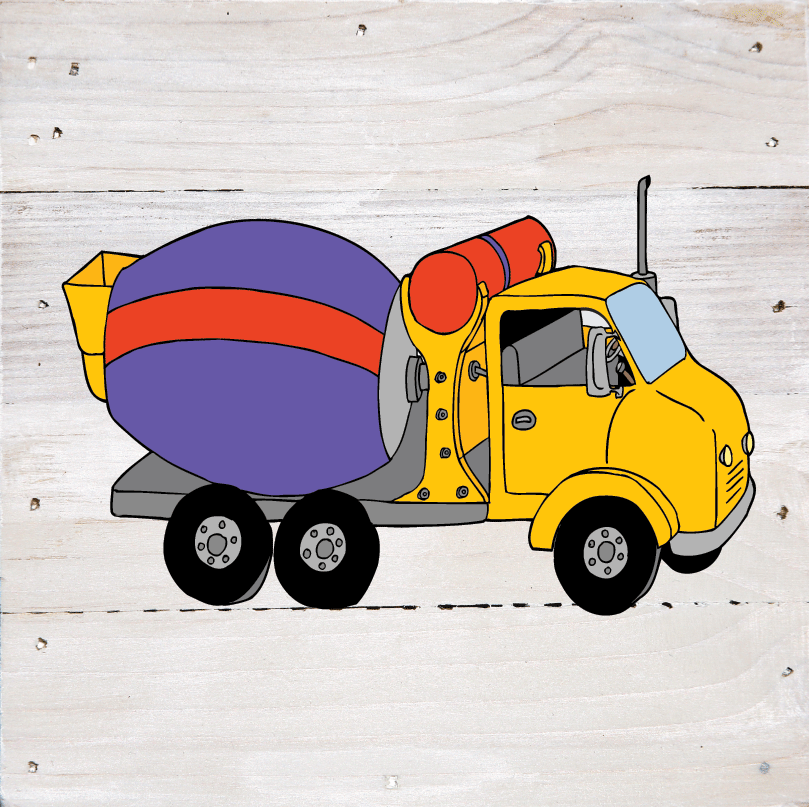 Construction Trucks Art Print Wall Hanging