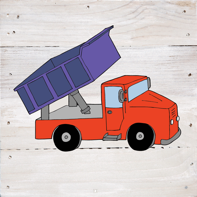 Construction Trucks Art Print Wall Hanging
