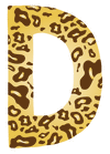 10in. Brown Leopard Animal Print Letter Decals Stickers from A to Z