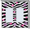 Purple Dog Paw Prints with Pink Hearts and Zebra Print  Switch Plate and Outlet Covers Wall Decor