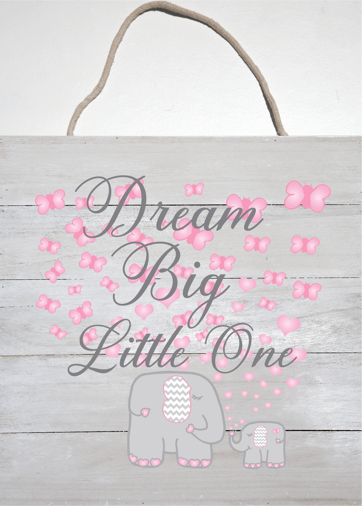 Elephant Hearts and Butterflies Natural Wall Hanging Wall Hanging