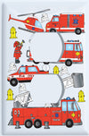 Fire Trucks Light Switch Plate and Outlet Covers  Fire Engines Firetruck Wall Décor