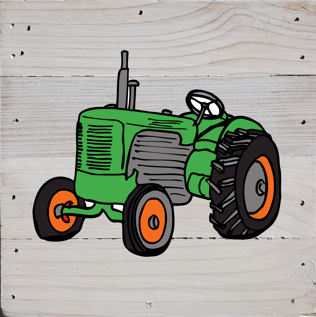 Tractor Art Print Natural Wall Hanging