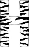 10in. Zebra Animal Print Letter Decals Stickers from A to Z