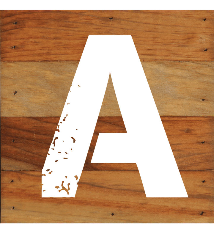 ABC Letter Monogram Natural Wall Hanging
