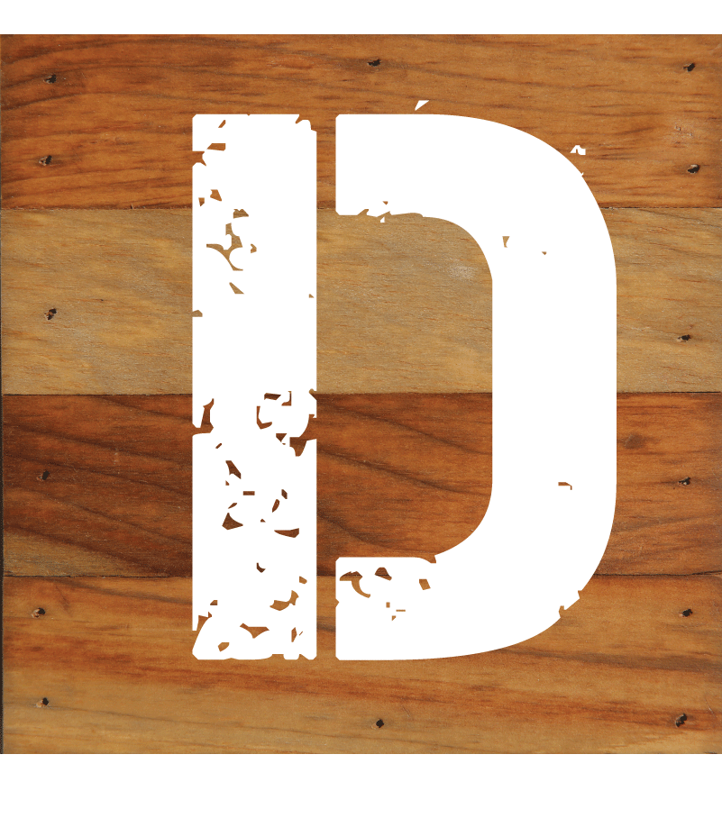 ABC Letter Monogram Natural Wall Hanging