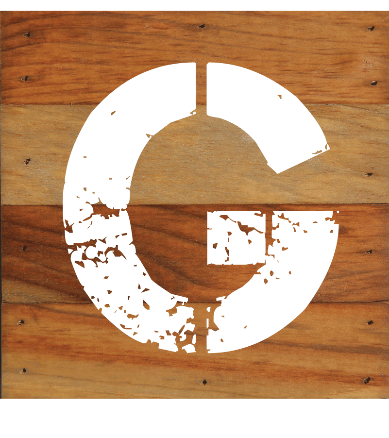 ABC Letter Monogram Natural Wall Hanging