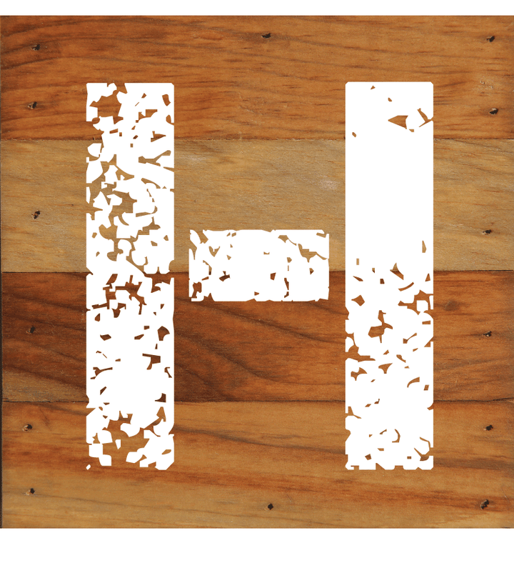 ABC Letter Monogram Natural Wall Hanging