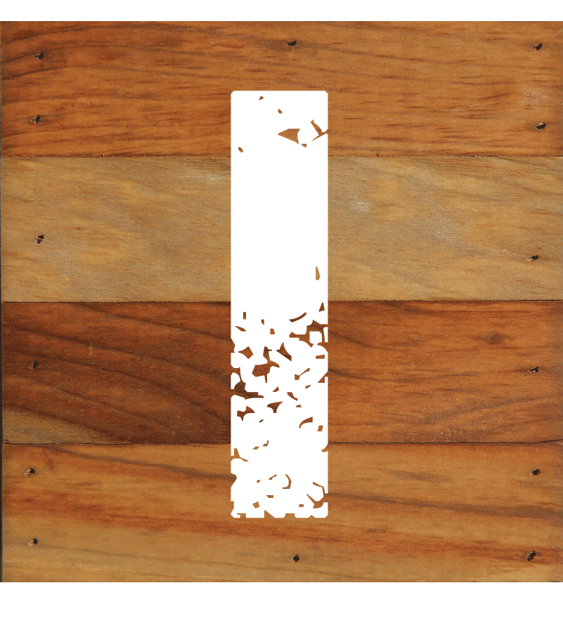 ABC Letter Monogram Natural Wall Hanging