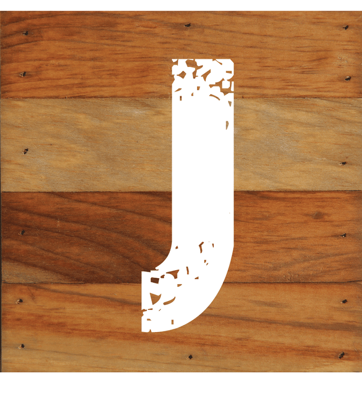 ABC Letter Monogram Natural Wall Hanging