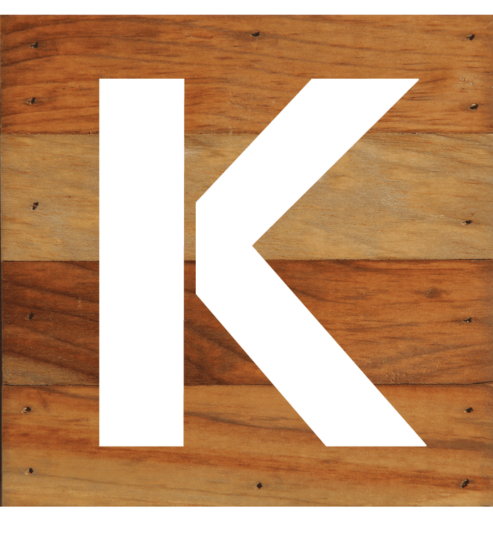 ABC Letter Monogram Natural Wall Hanging