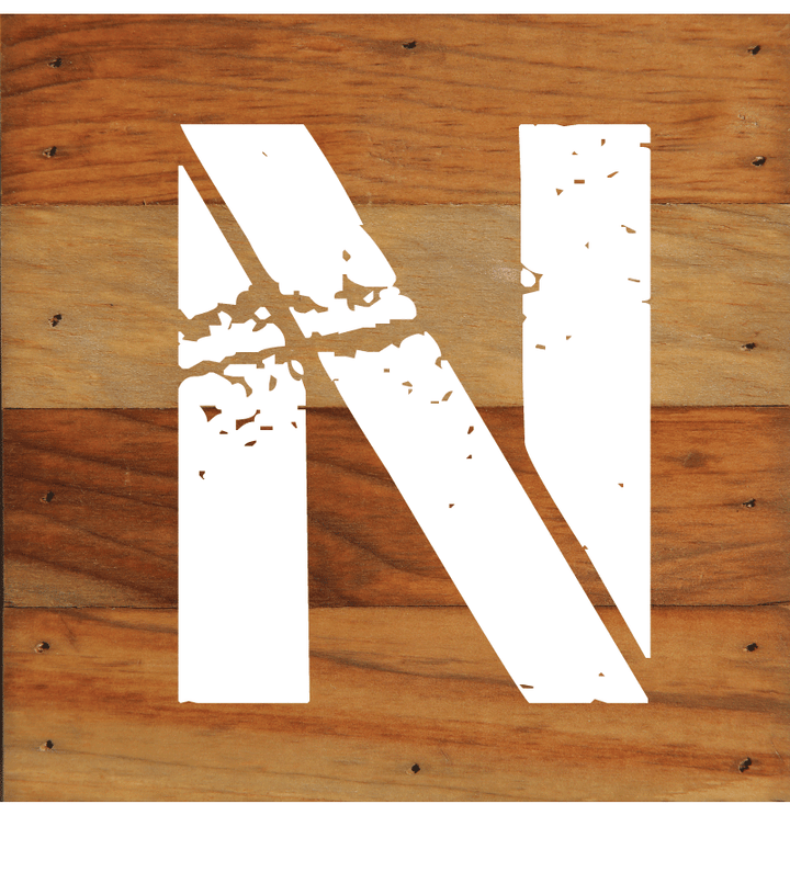 ABC Letter Monogram Natural Wall Hanging