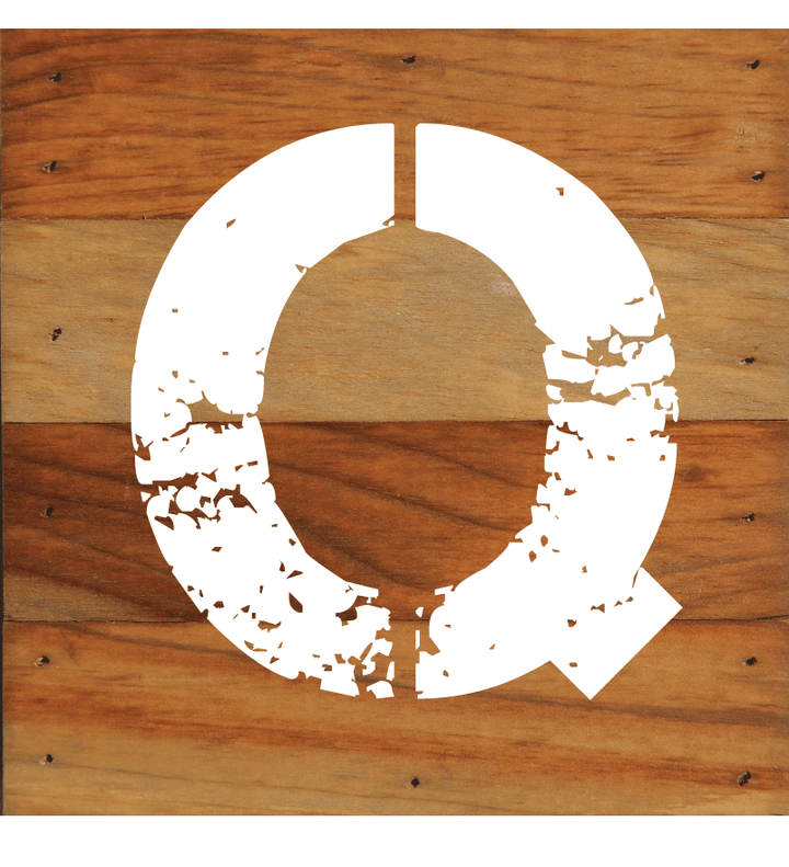ABC Letter Monogram Natural Wall Hanging