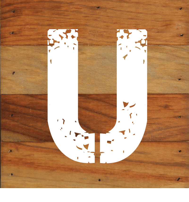 ABC Letter Monogram Natural Wall Hanging