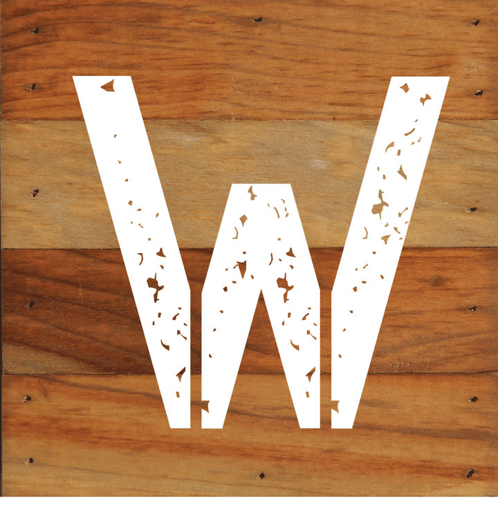 ABC Letter Monogram Natural Wall Hanging