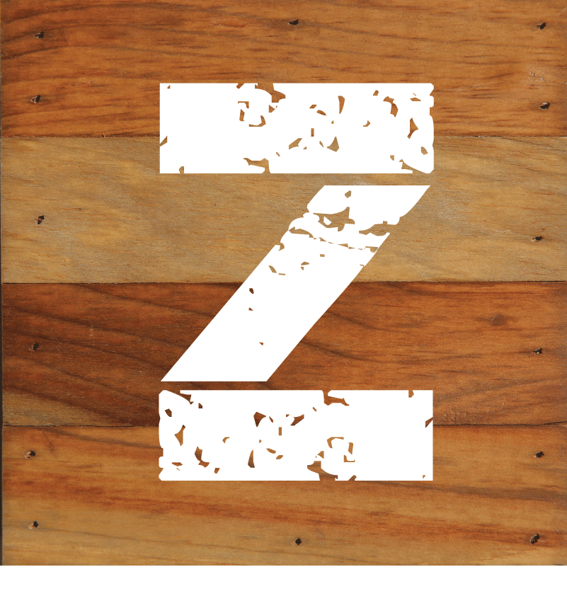 ABC Letter Monogram Natural Wall Hanging