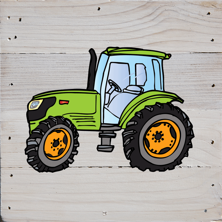 Tractor Art Print Natural Wall Hanging