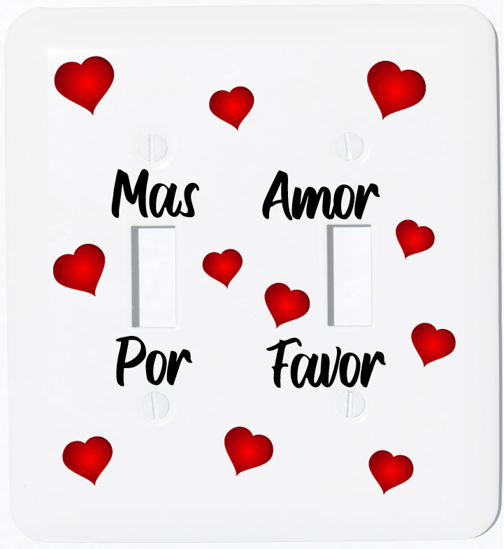 Mas Amor Por Favor Wall Light Switch Cover Stickers