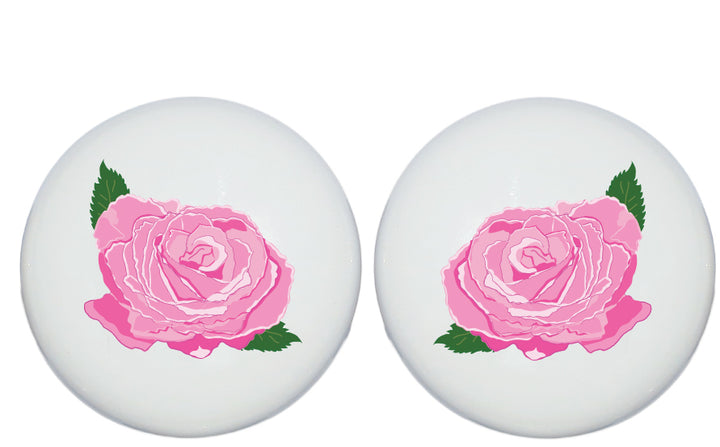 Pink Rose Drawer Pulls Ceramic Dresser Or Flower Cabinet Handle Pulls