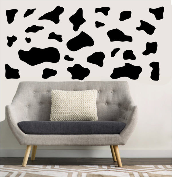 Cow Print Wall Stickers Decals Decor