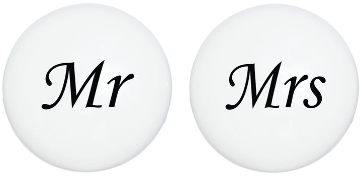 Mr and Mrs Ceramic Drawer Knob Pulls