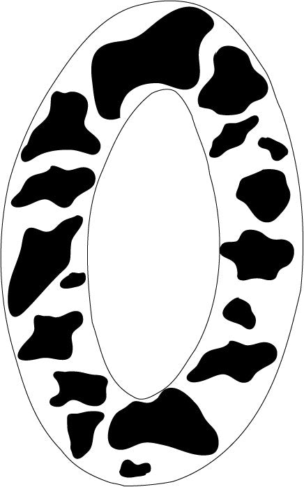 10 inch Cow Animal Print Letter Decals Stickers from A to Z