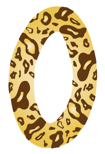10in. Brown Leopard Animal Print Letter Decals Stickers from A to Z