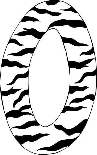 10in. Zebra Animal Print Letter Decals Stickers from A to Z