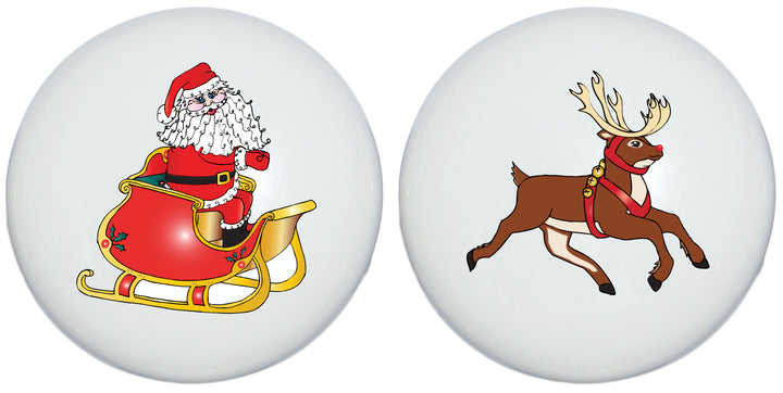 Santa Claus and Rudolf Drawer Pulls