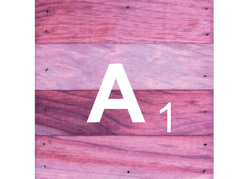 Scrabble Inspired ABC Letter Natural Wall Hanging