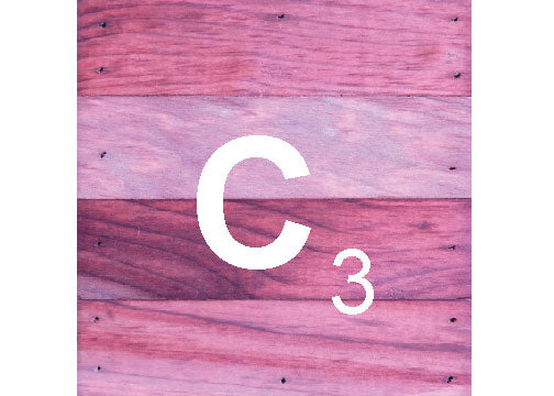 Scrabble Inspired ABC Letter Natural Wall Hanging