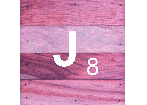 Scrabble Inspired ABC Letter Natural Wall Hanging