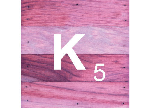 Scrabble Inspired ABC Letter Natural Wall Hanging