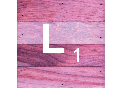 Scrabble Inspired ABC Letter Natural Wall Hanging