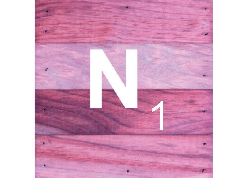 Scrabble Inspired ABC Letter Natural Wall Hanging